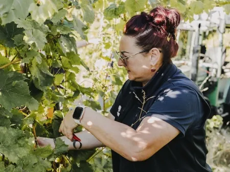 Adriana im Weinberg